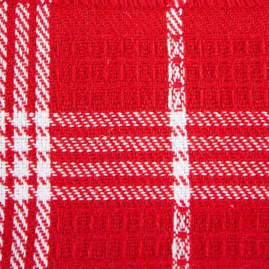 DII® J&M Red Waffle Weave Dishtowel & Dishcloth Set